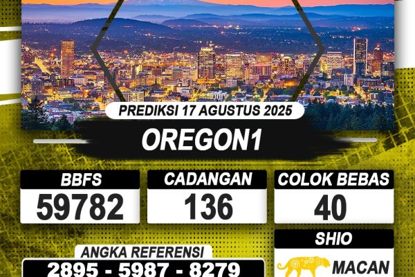 PREDIKSI OREGON1 17 AGUSTUS 2025 | PREDIKSI TOGEL KUNINGTOTO