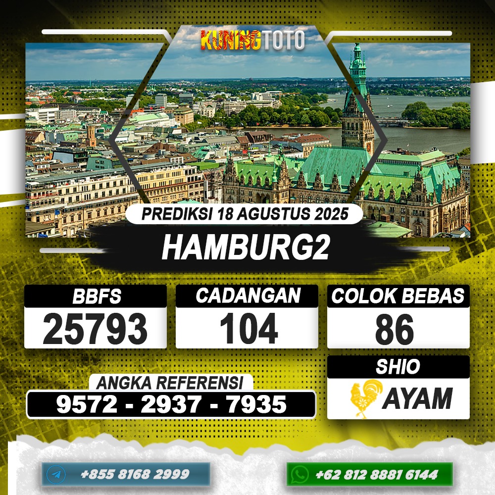 PREDIKSI HAMBURG2 18 AGUSTUS 2025 | PREDIKSI TOGEL KUNINGTOTO