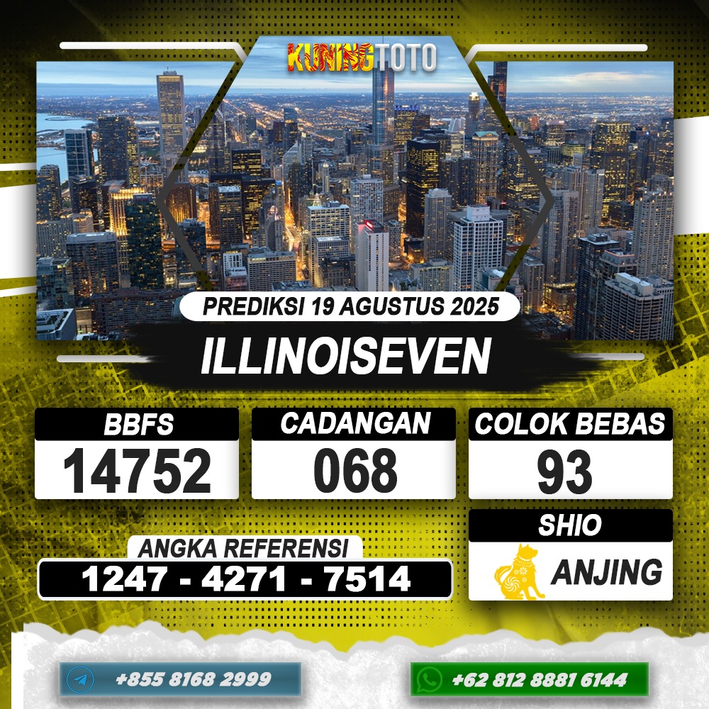 PREDIKSI ILLINOISEVEN 19 AGUSTUS 2025 | PREDIKSI TOGEL KUNINGTOTO