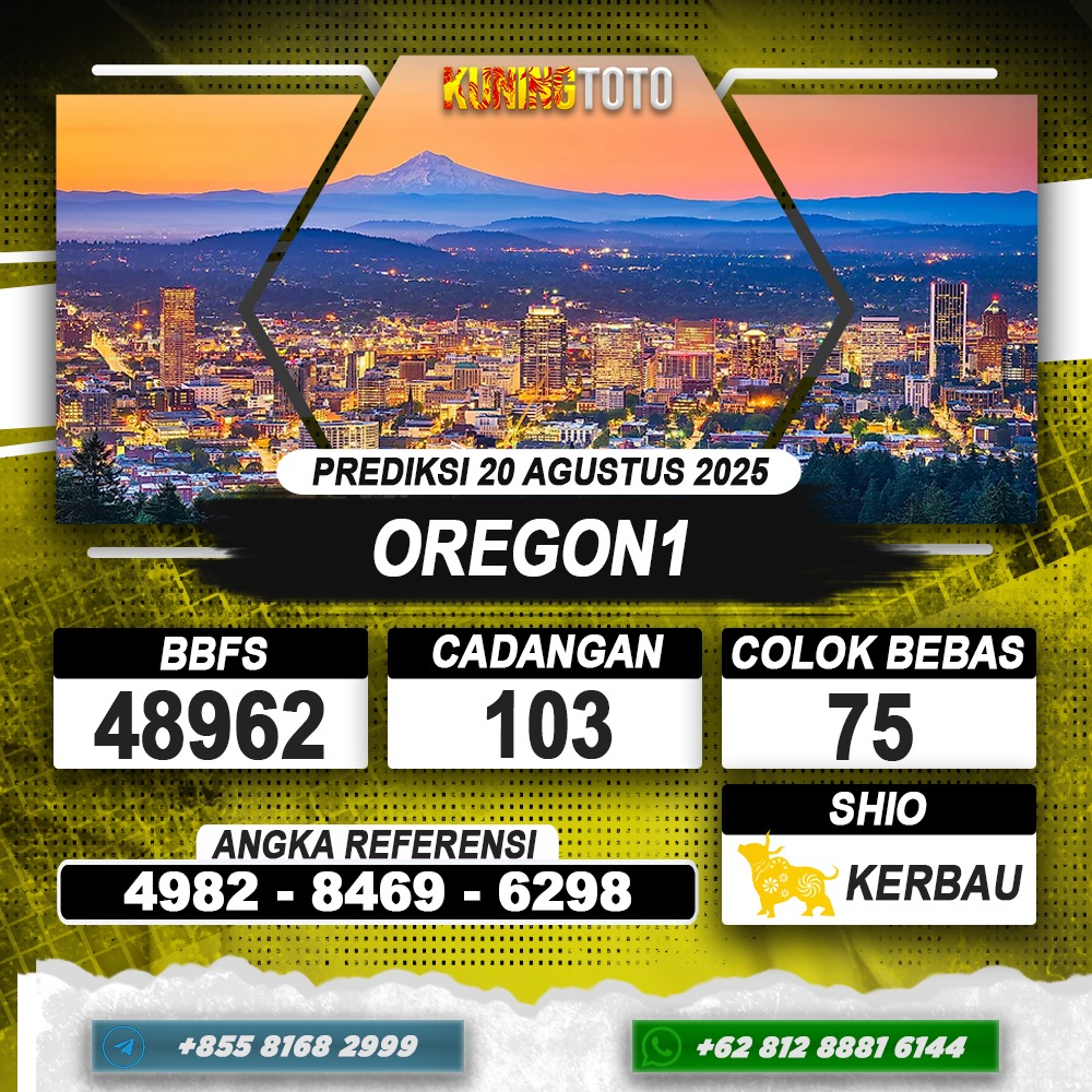 PREDIKSI OREGON1 20 AGUSTUS 2025 | PREDIKSI TOGEL KUNINGTOTO
