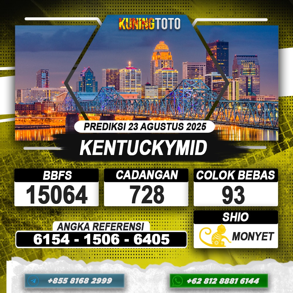 PREDIKSI KENTUCKYMID 23 AGUSTUS 2025 | PREDIKSI TOGEL KUNINGTOTO