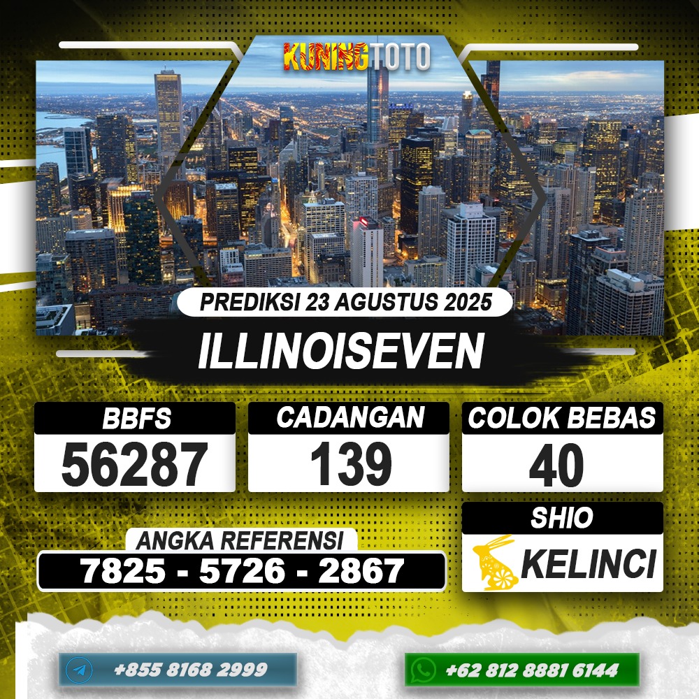 PREDIKSI ILLINOISEVEN 23 AGUSTUS 2025 | PREDIKSI TOGEL KUNINGTOTO
