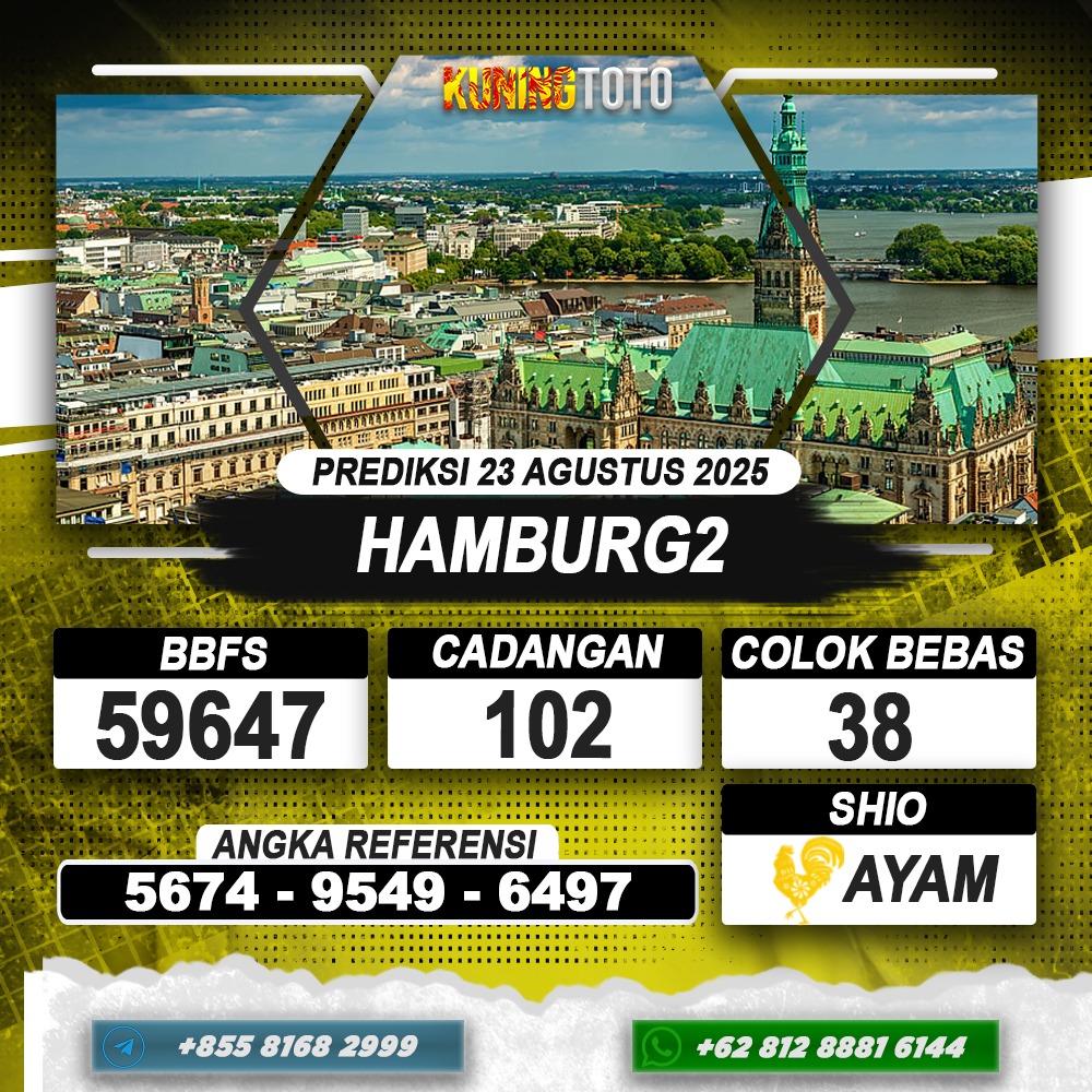 PREDIKSI HAMBURG2 23 AGUSTUS 2025 | PREDIKSI TOGEL KUNINGTOTO