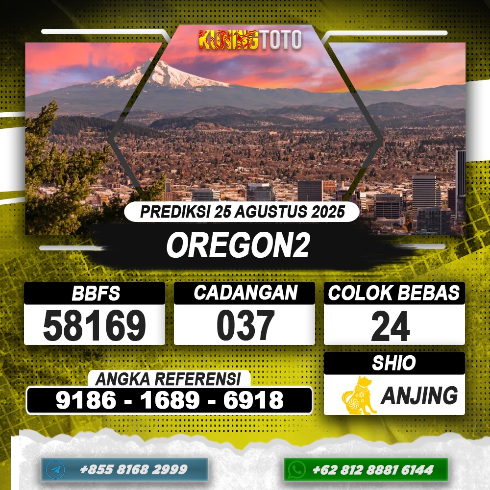 PREDIKSI OREGON2 25 AGUSTUS 2025 | PREDIKSI TOGEL KUNINGTOTO