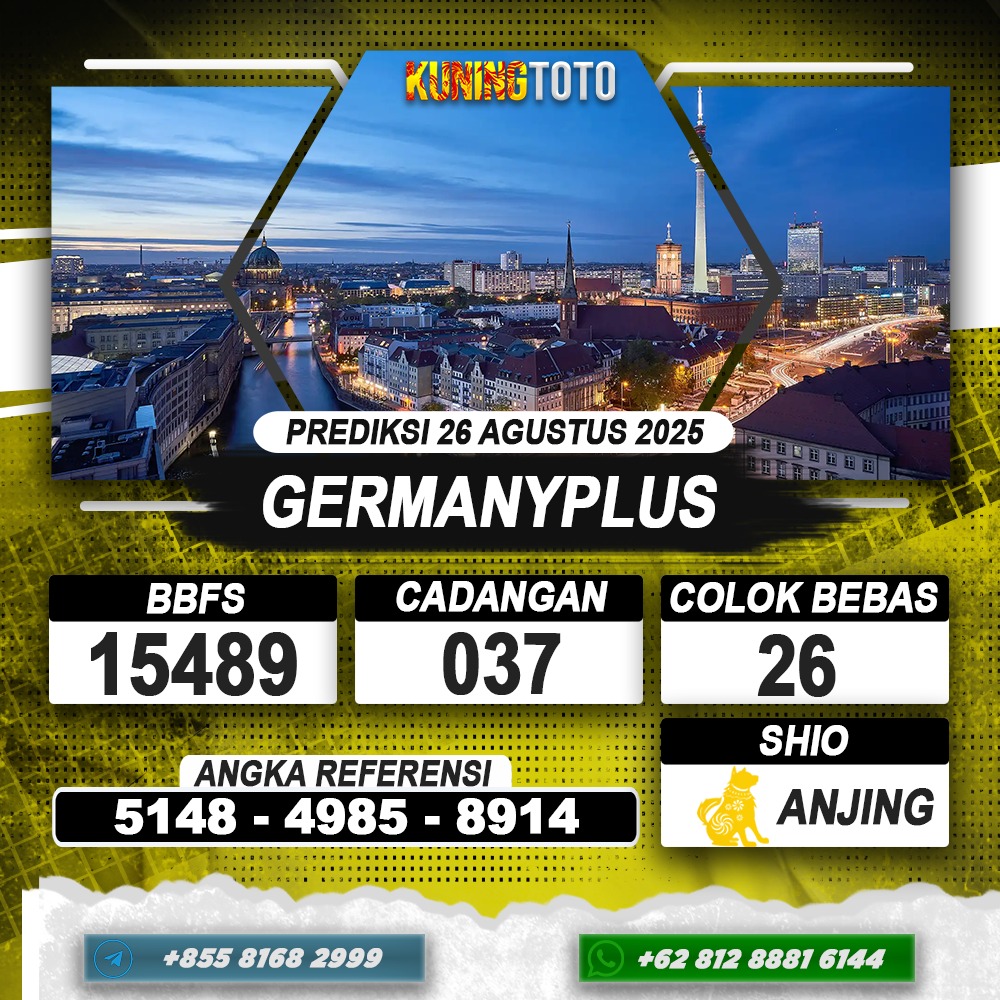 PREDIKSI GERMANYPLUS 26 AGUSTUS 2025 | PREDIKSI TOGEL KUNINGTOTO