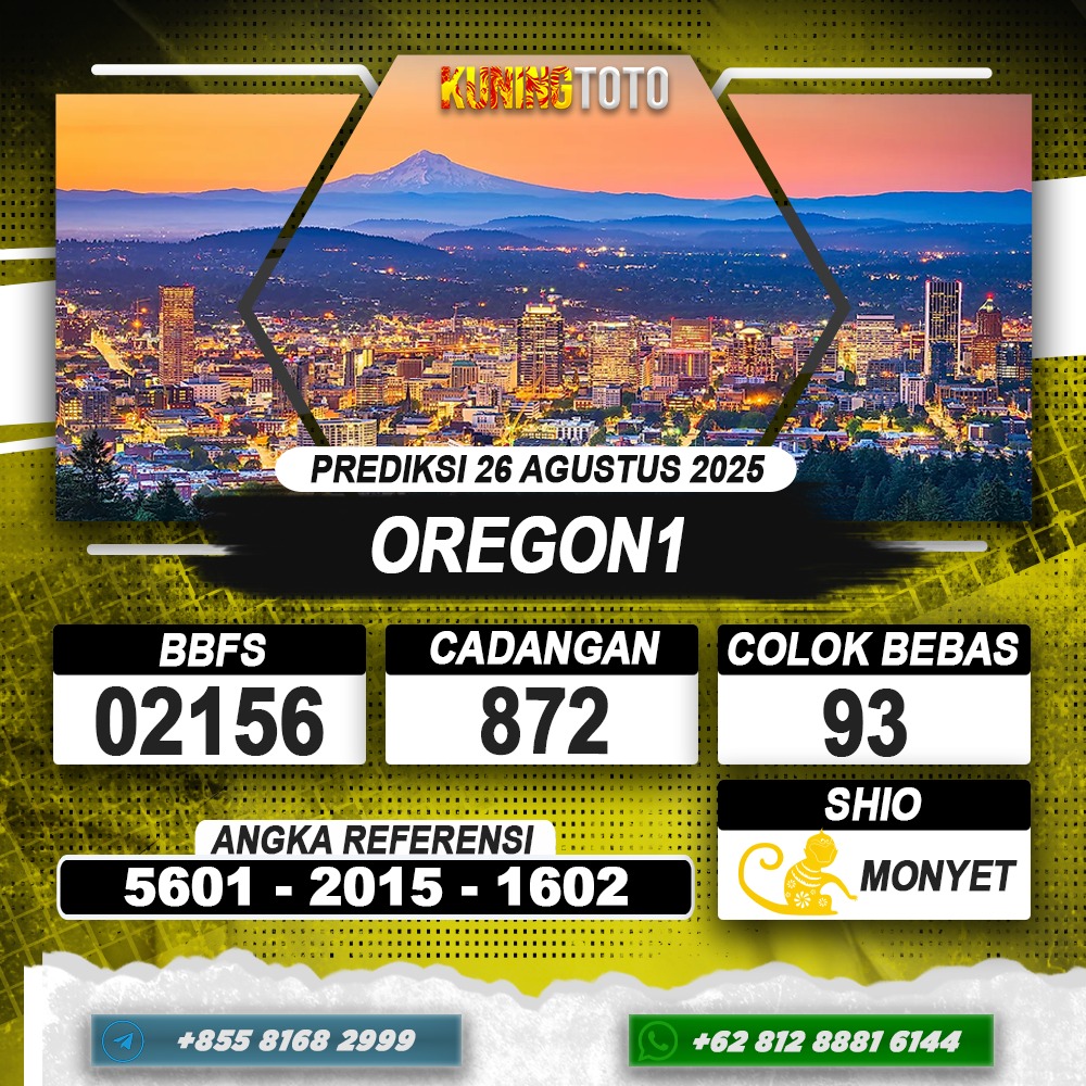 PREDIKSI OREGON1 26 AGUSTUS 2025 | PREDIKSI TOGEL KUNINGTOTO