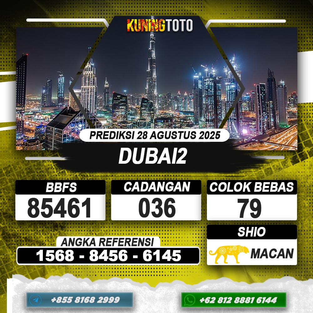 PREDIKSI DUBAI2 28 AGUSTUS 2025 | PREDIKSI TOGEL KUNINGTOTO