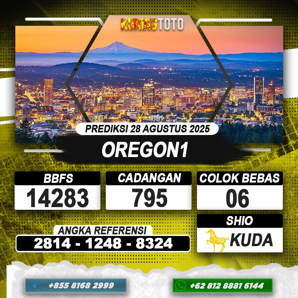 PREDIKSI OREGON1 28 AGUSTUS 2025 | PREDIKSI TOGEL KUNINGTOTO