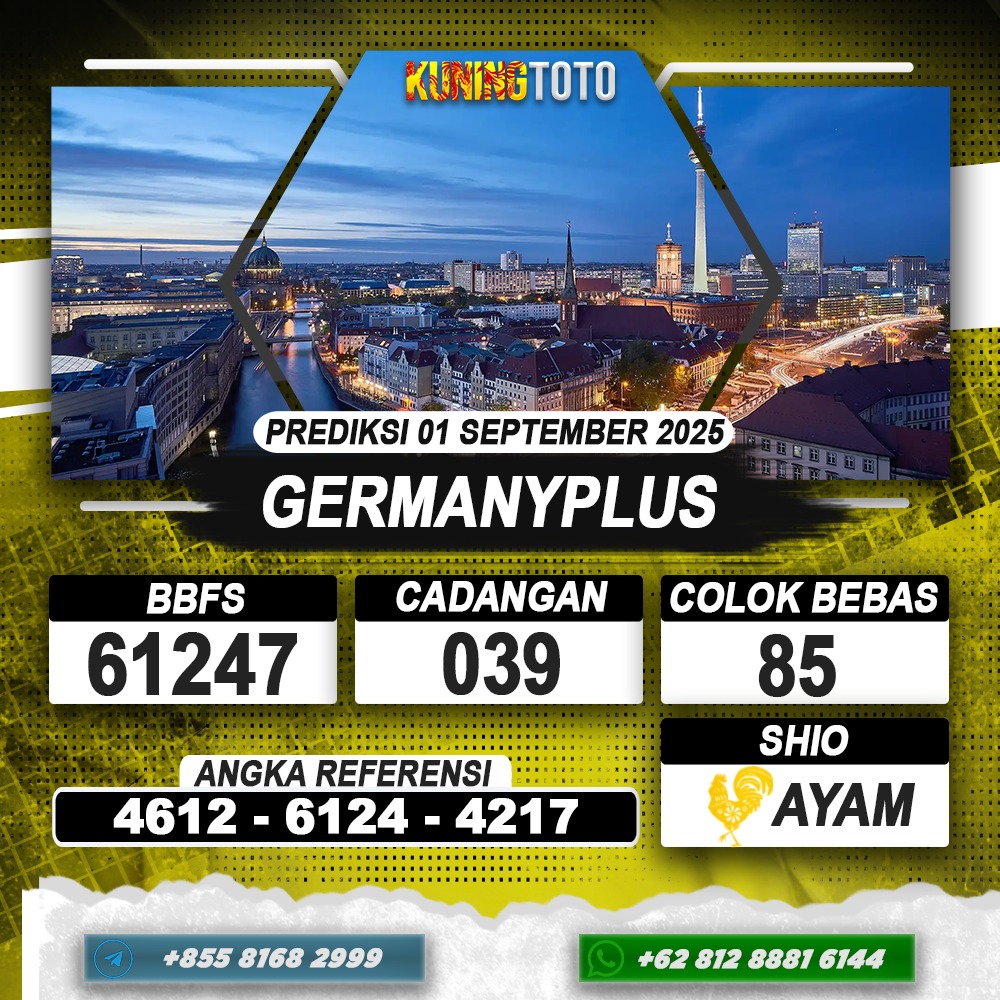 PREDIKSI GERMANYPLUS 01 SEPTEMBER 2025 | PREDIKSI TOGEL KUNINGTOTO