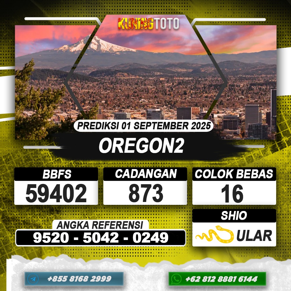 PREDIKSI OREGON2 01 SEPTEMBER 2025 | PREDIKSI TOGEL KUNINGTOTO