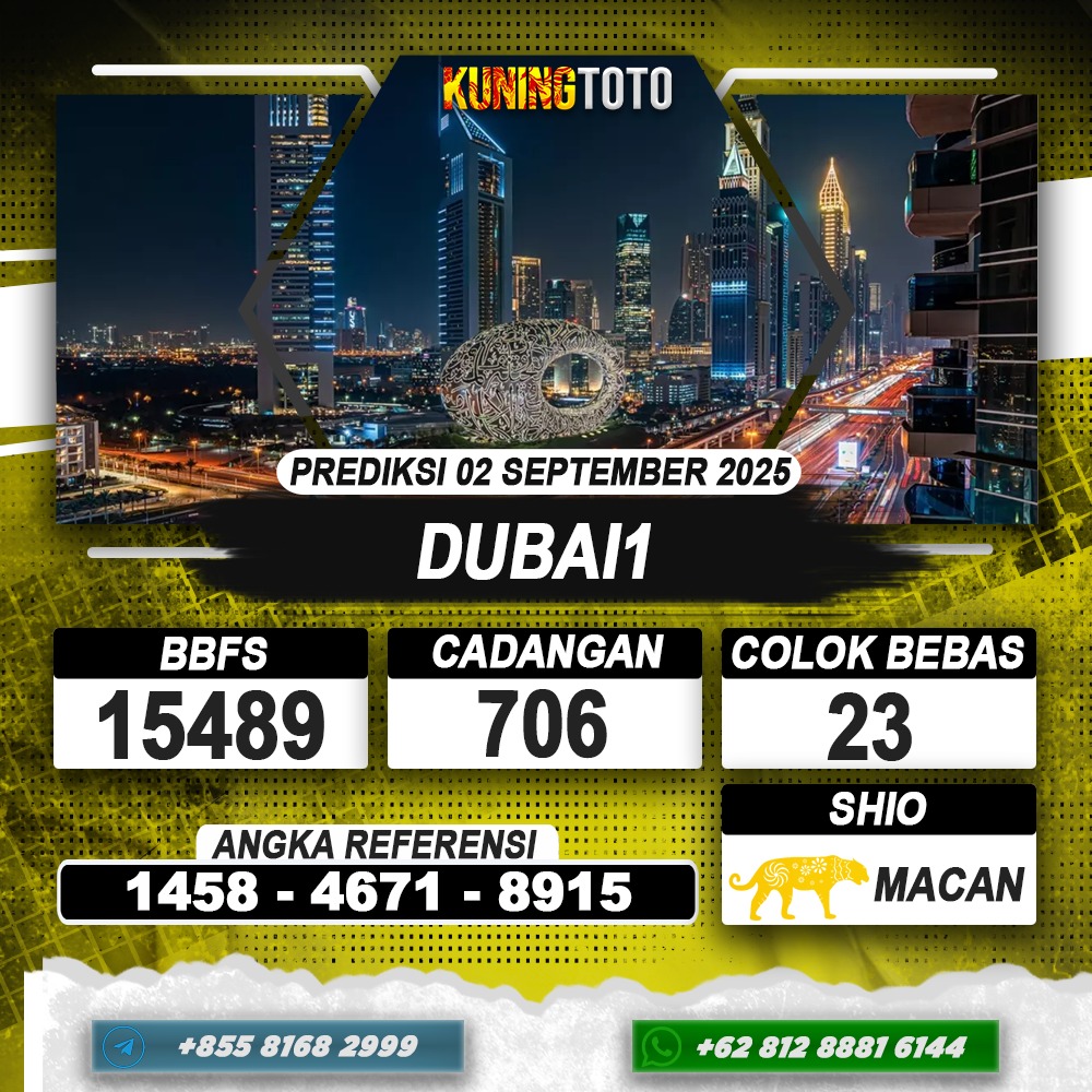 PREDIKSI DUBAI1 02 SEPTEMBER 2025 | PREDIKSI TOGEL KUNINGTOTO
