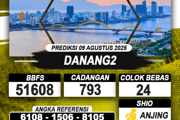 PREDIKSI DANANG2 09 AGUSTUS 2025 | PREDIKSI TOGEL KUNINGTOTO