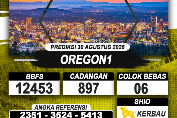 PREDIKSI OREGON1 30 AGUSTUS 2025 | PREDIKSI TOGEL KUNINGTOTO