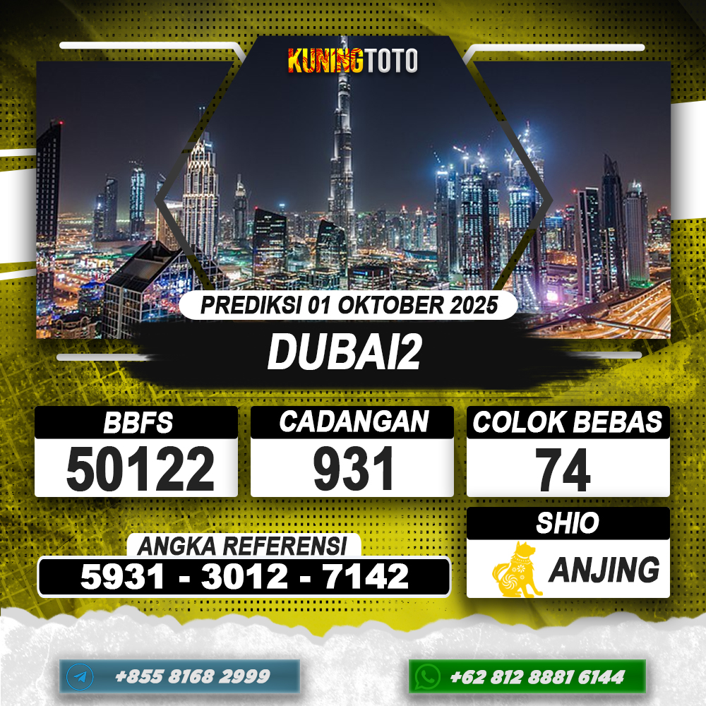 PREDIKSI DUBAI2 01 OKTOBER 2025 | PREDIKSI TOGEL KUNINGTOTO