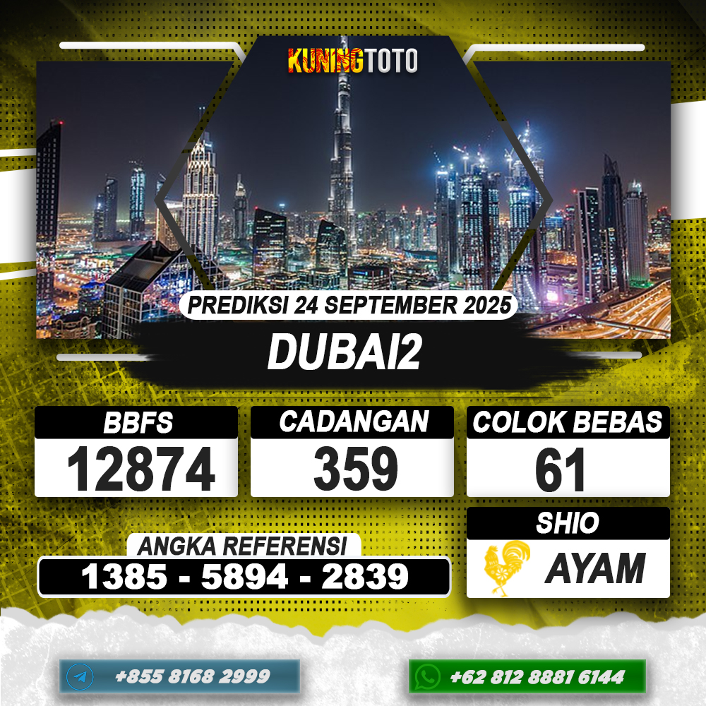 PREDIKSI DUBAI2 24 SEPTEMBER 2025 | PREDIKSI TOGEL KUNINGTOTO