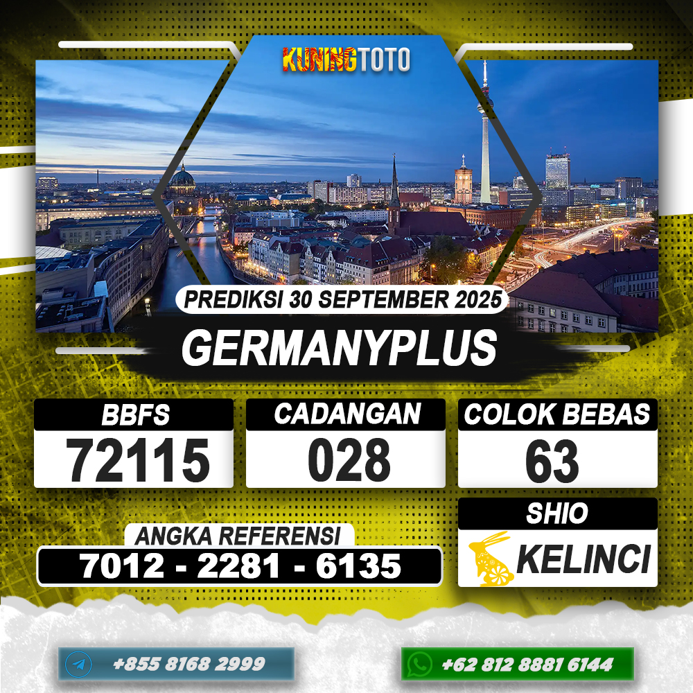 PREDIKSI GERMANYPLUS 30 SEPTEMBER 2025 | PREDIKSI TOGEL KUNINGTOTO