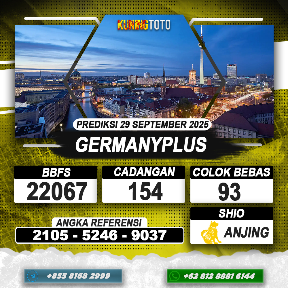 PREDIKSI GERMANYPLUS 29 SEPTEMBER 2025 | PREDIKSI TOGEL KUNINGTOTO