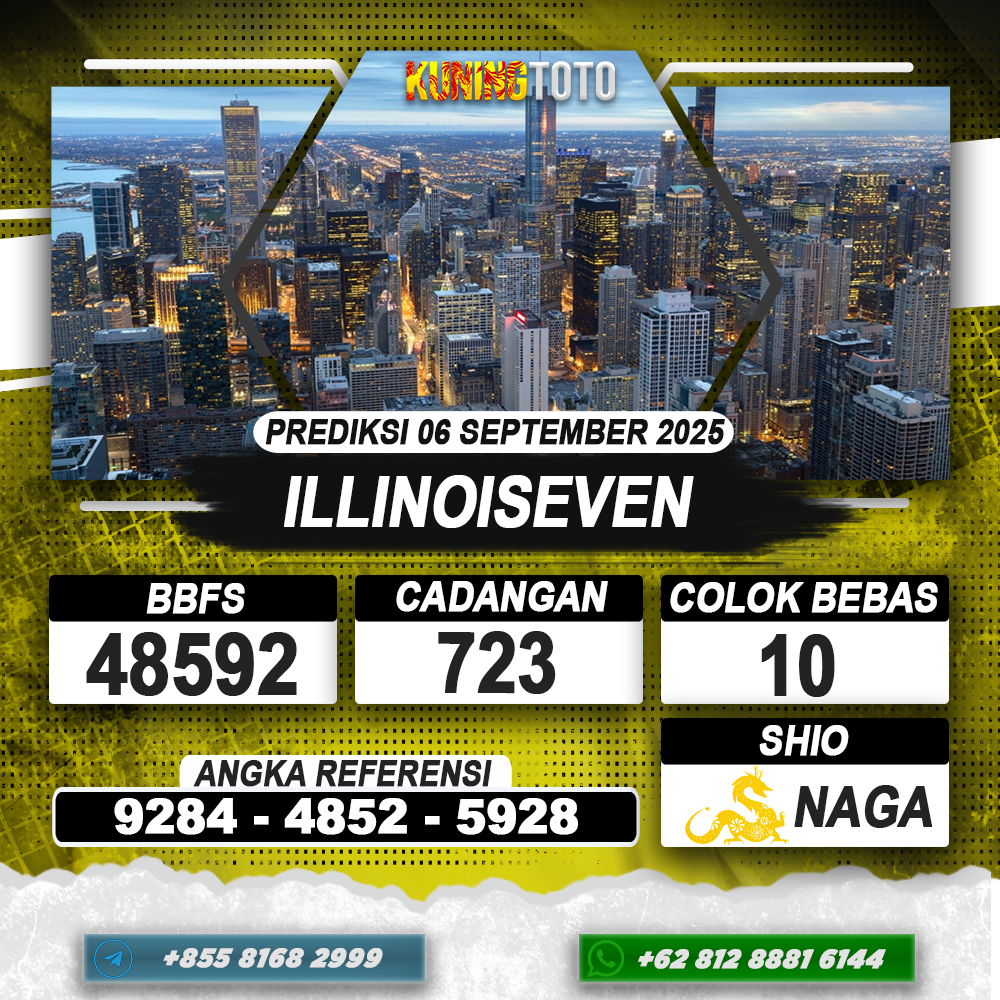 PREDIKSI ILLINOISEVEN 06 SEPTEMBER 2025 | PREDIKSI TOGEL KUNINGTOTO
