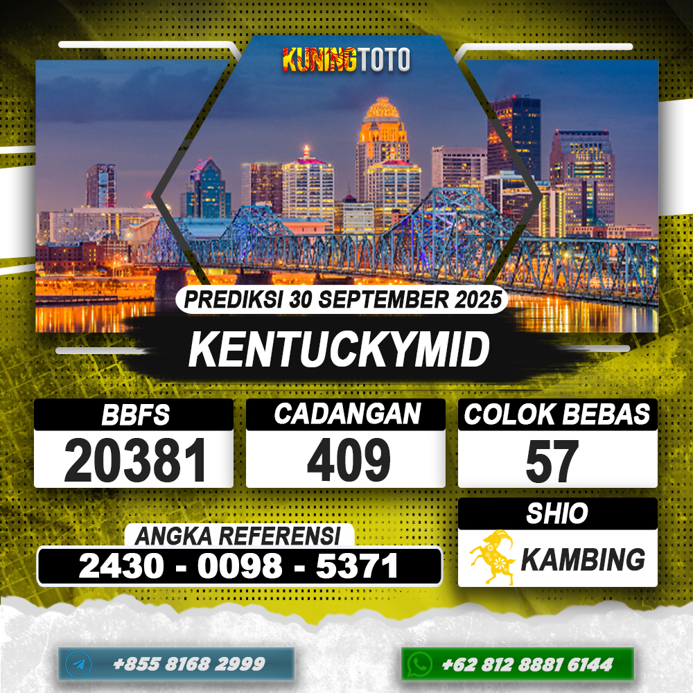 PREDIKSI KENTUCKYMID 30 SEPTEMBER 2025 | PREDIKSI TOGEL KUNINGTOTO