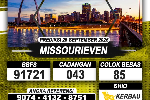 PREDIKSI MISSOURIEVEN 29 AGUSTUS 2025 | PREDIKSI TOGEL KUNINGTOTO
