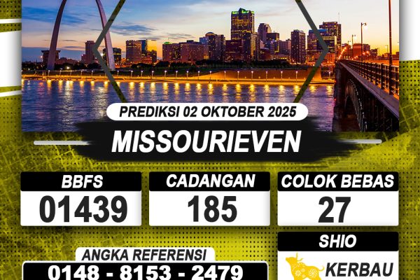 PREDIKSI MISSOURIEVEN 02 OKTOBER 2025 | PREDIKSI TOGEL KUNINGTOTO