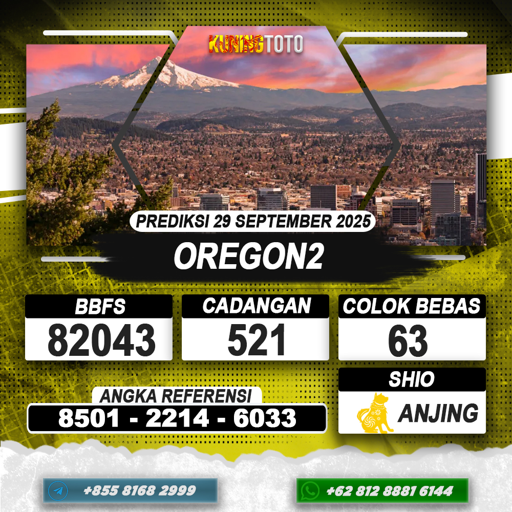 PREDIKSI OREGON2 29 SEPTEMBER 2025 | PREDIKSI TOGEL KUNINGTOTO