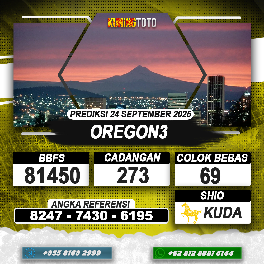 PREDIKSI OREGON3 24 SEPTEMBER 2025 | PREDIKSI TOGEL KUNINGTOTO
