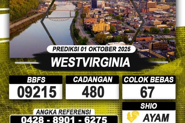 PREDIKSI WESTVIRGINIA 01 OKTOBER 2025 | PREDIKSI TOGEL KUNINGTOTO