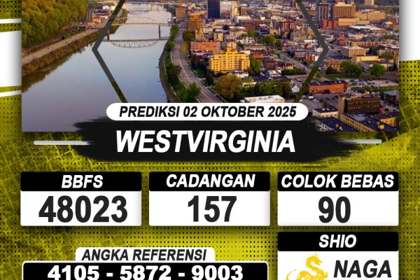 PREDIKSI WESTVIRGINIA 02 OKTOBER 2025 | PREDIKSI TOGEL KUNINGTOTO
