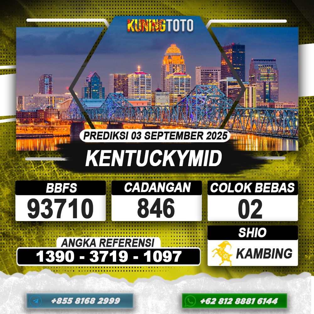 PREDIKSI KENTUCKYMID 03 SEPTEMBER 2025 | PREDIKSI TOGEL KUNINGTOTO
