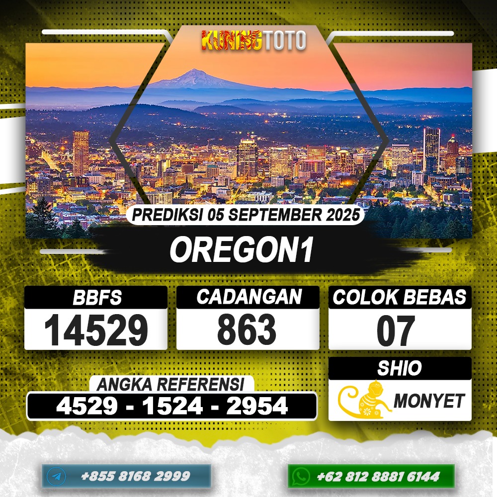 PREDIKSI OREGON1 05 SEPTEMBER 2025 | PREDIKSI TOGEL KUNINGTOTO
