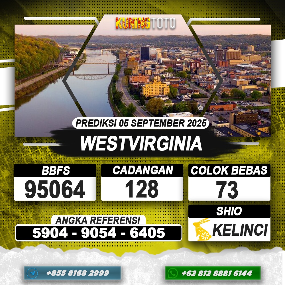 PREDIKSI WESTVIRGINIA 05 SEPTEMBER 2025 | PREDIKSI TOGEL KUNINGTOTO