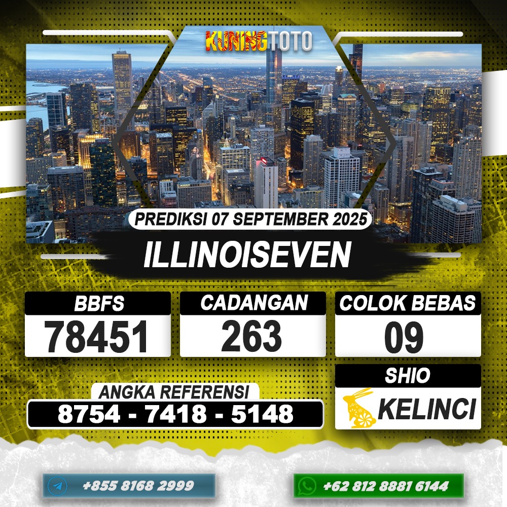 PREDIKSI ILLINOISEVEN 07 SEPTEMBER 2025 | PREDIKSI TOGEL KUNINGTOTO