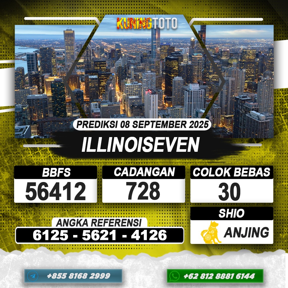 PREDIKSI ILLINOISEVEN 08 SEPTEMBER 2025 | PREDIKSI TOGEL KUNINGTOTO