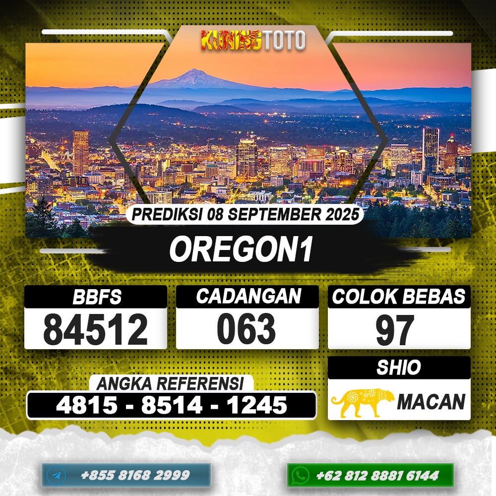 PREDIKSI OREGON1 08 SEPTEMBER 2025 | PREDIKSI TOGEL KUNINGTOTO