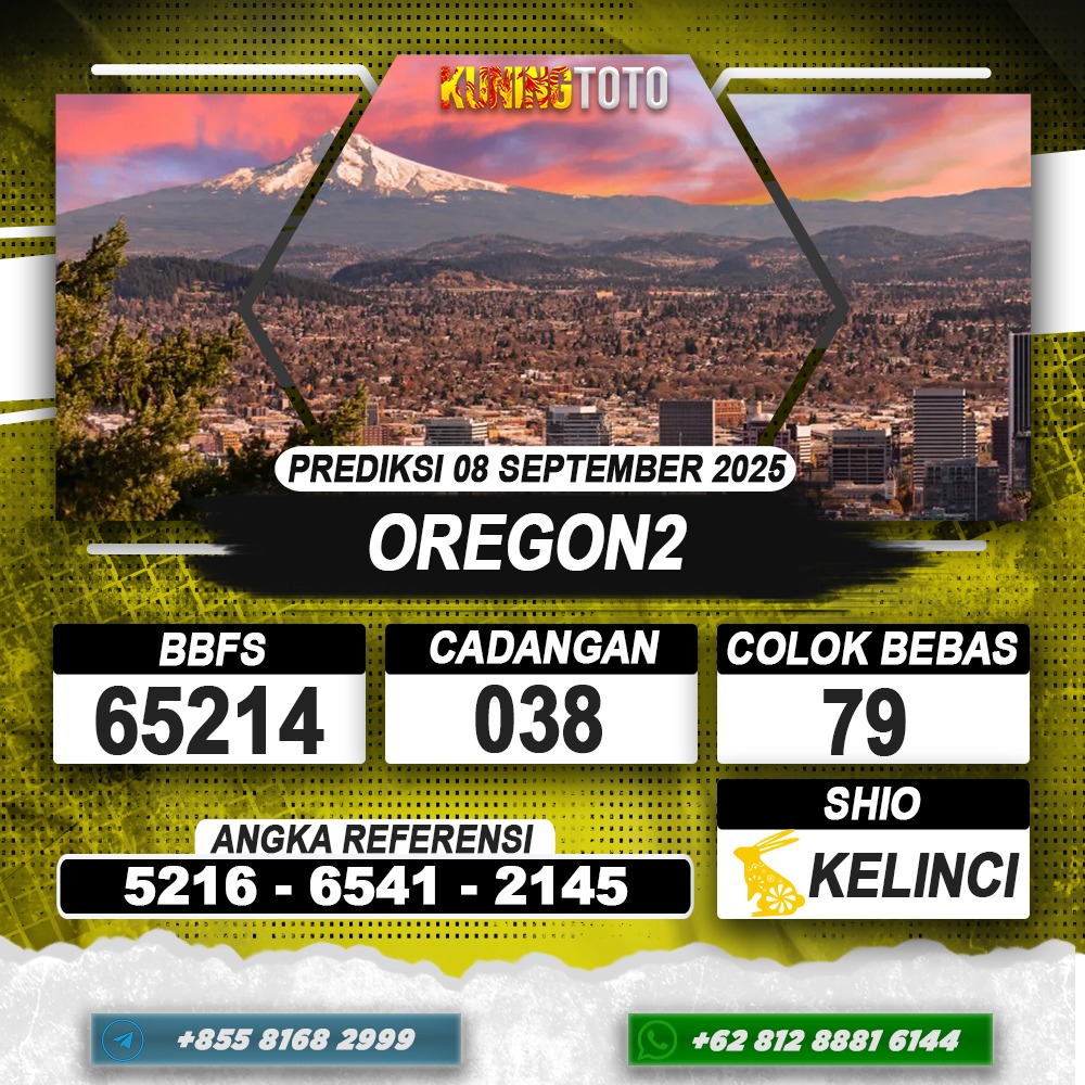 PREDIKSI OREGON2 08 SEPTEMBER 2025 | PREDIKSI TOGEL KUNINGTOTO