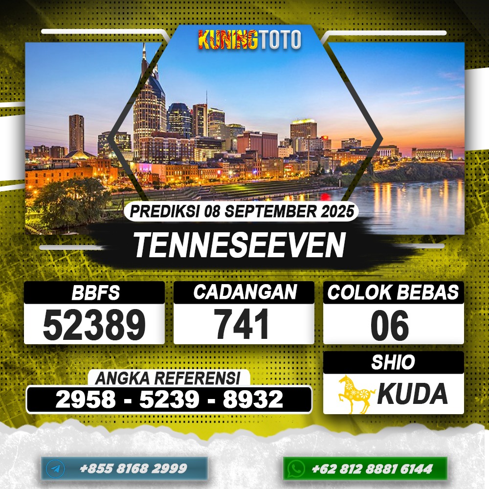 PREDIKSI TENNESEEVEN 08 SEPTEMBER 2025 | PREDIKSI TOGEL KUNINGTOTO