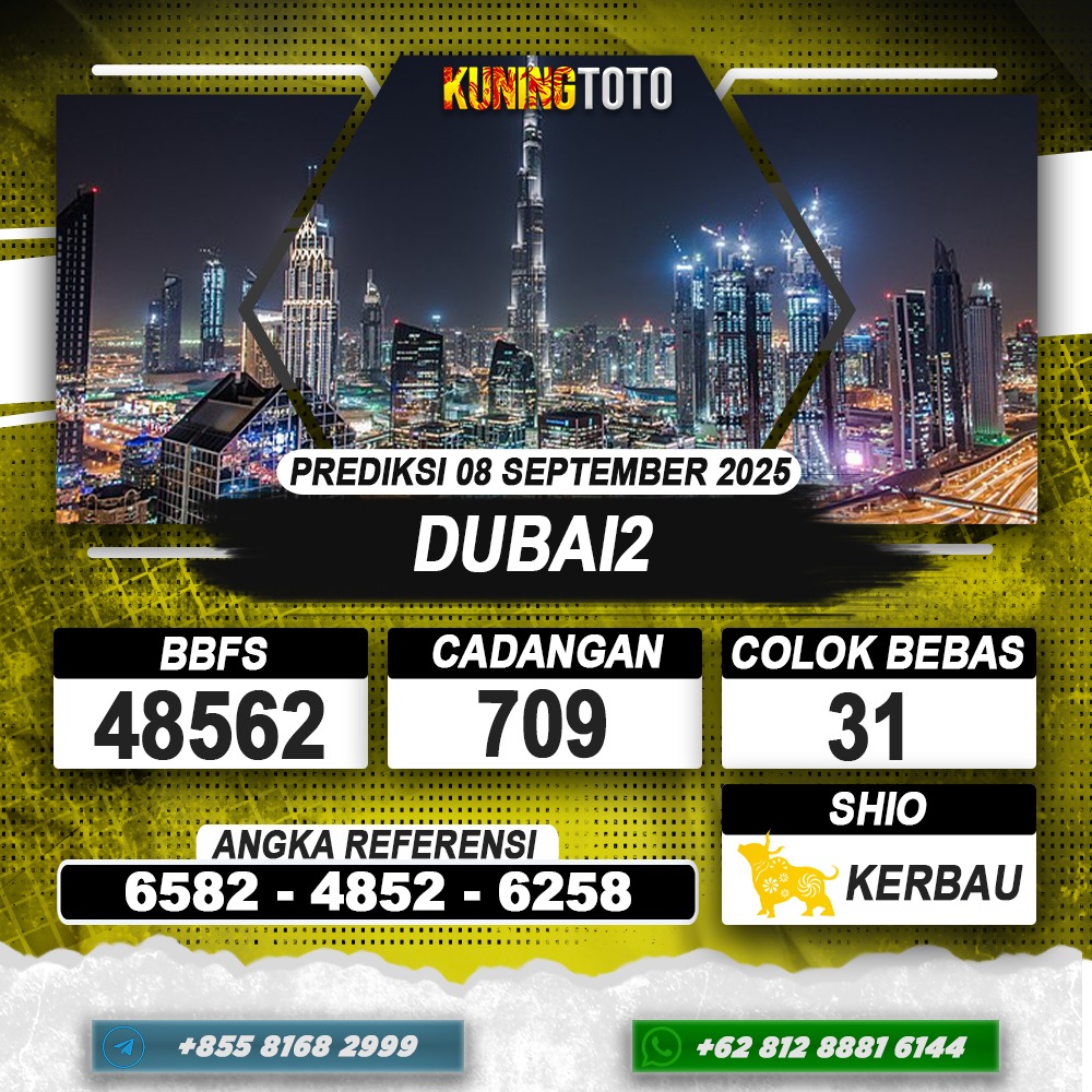 PREDIKSI DUBAI2 08 SEPTEMBER 2025 | PREDIKSI TOGEL KUNINGTOTO