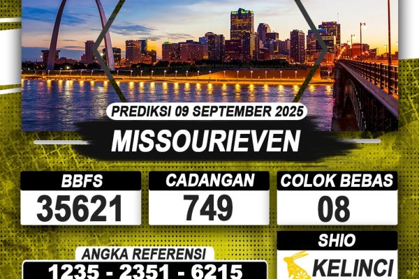 PREDIKSI MISSOURIEVEN 09 AGUSTUS 2025 | PREDIKSI TOGEL KUNINGTOTO