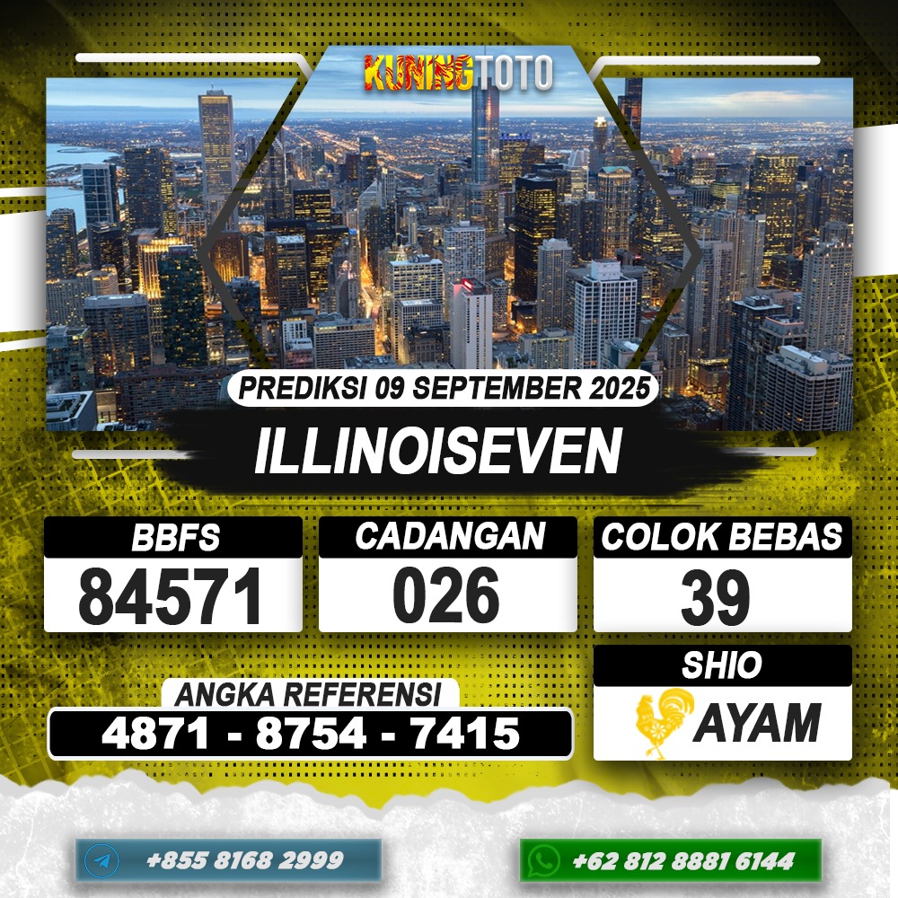PREDIKSI ILLINOISEVEN 09 SEPTEMBER 2025 | PREDIKSI TOGEL KUNINGTOTO