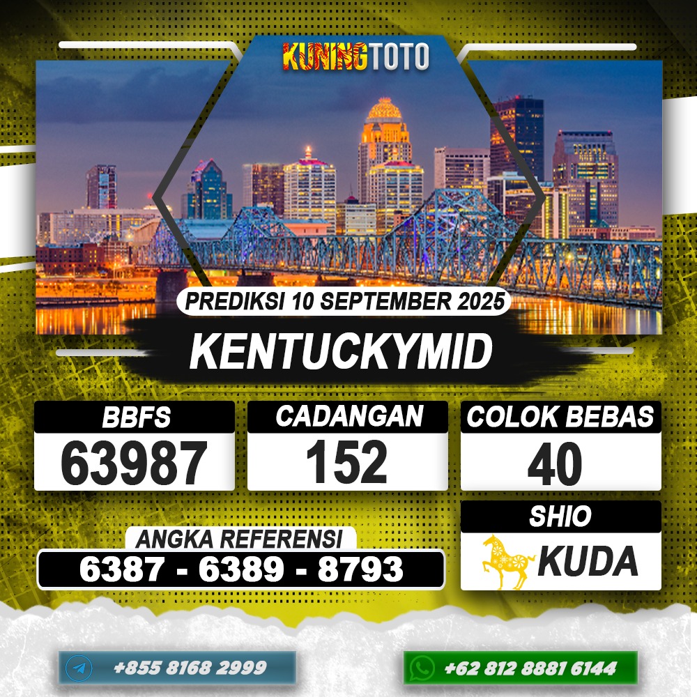 PREDIKSI KENTUCKYMID 10 SEPTEMBER 2025 | PREDIKSI TOGEL KUNINGTOTO