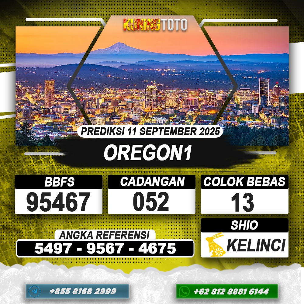 PREDIKSI OREGON1 11 SEPTEMBER 2025 | PREDIKSI TOGEL KUNINGTOTO
