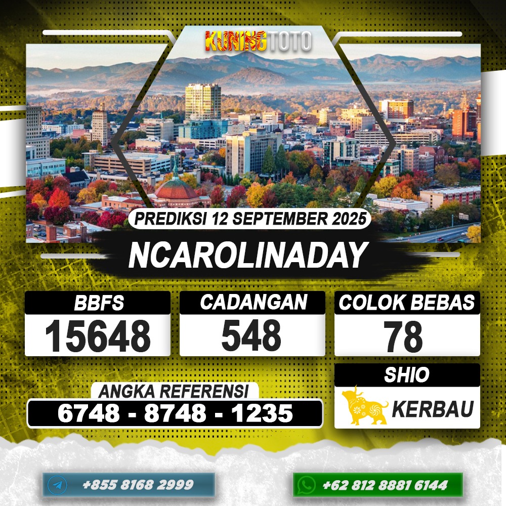 PREDIKSI NCAROLINADAY 12 SEPTEMBER 2025 | PREDIKSI TOGEL KUNINGTOTO