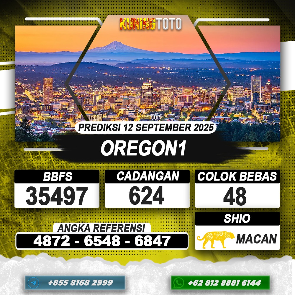 PREDIKSI OREGON1 12 SEPTEMBER 2025 | PREDIKSI TOGEL KUNINGTOTO