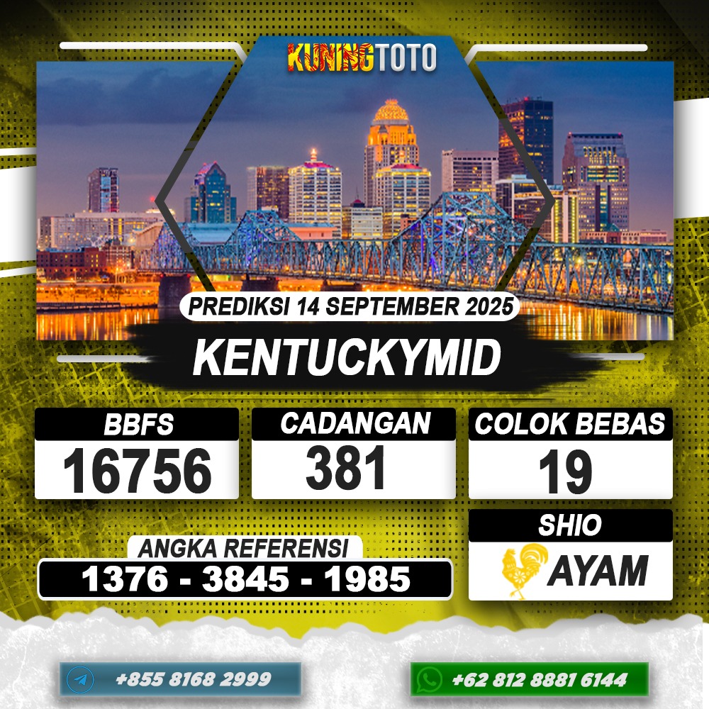 PREDIKSI KENTUCKYMID 14 SEPTEMBER 2025 | PREDIKSI TOGEL KUNINGTOTO