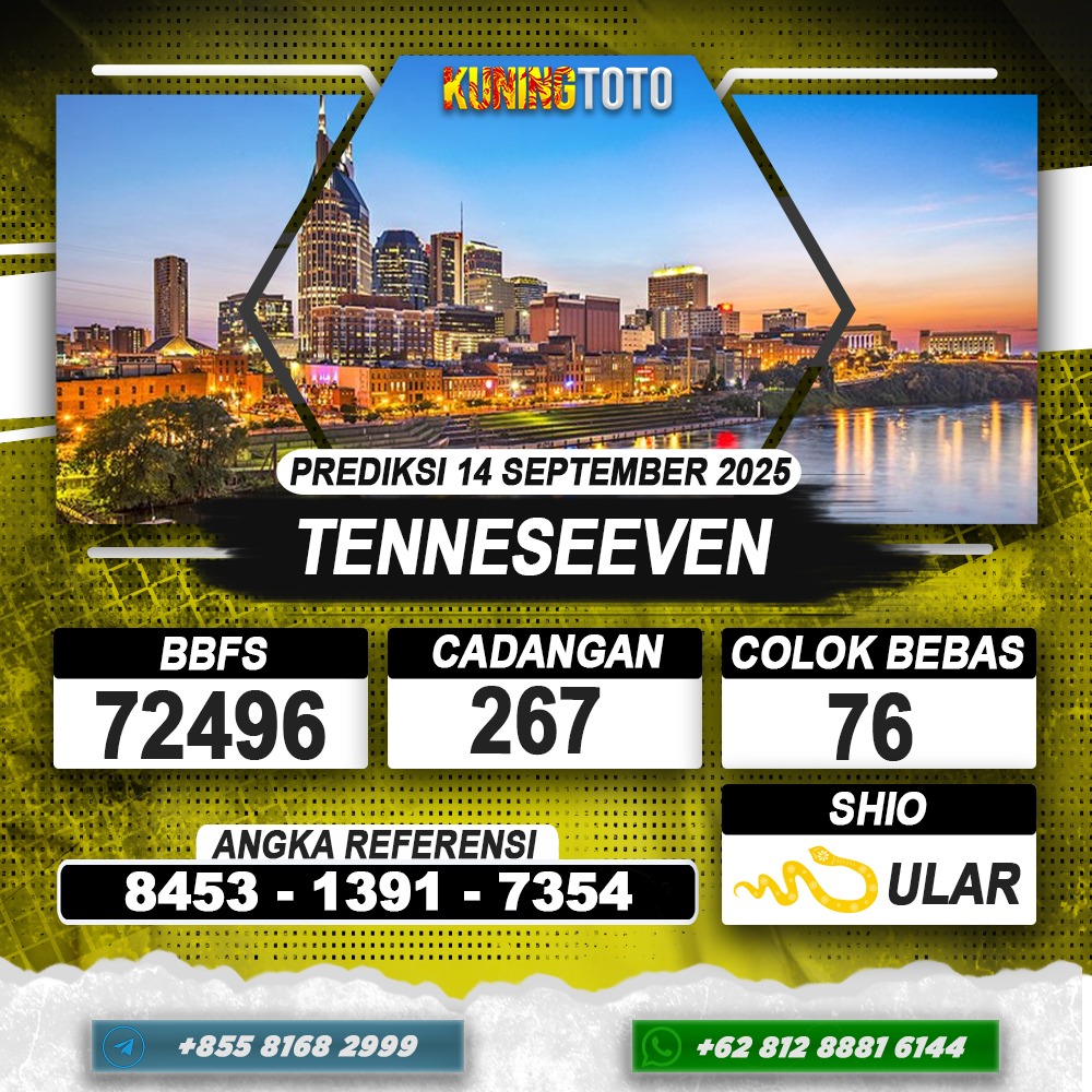 PREDIKSI TENNESEEVEN 14 SEPTEMBER 2025 | PREDIKSI TOGEL KUNINGTOTO