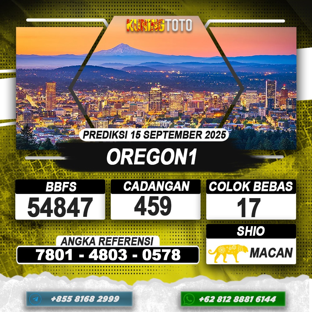 PREDIKSI OREGON1 15 SEPTEMBER 2025 | PREDIKSI TOGEL KUNINGTOTO