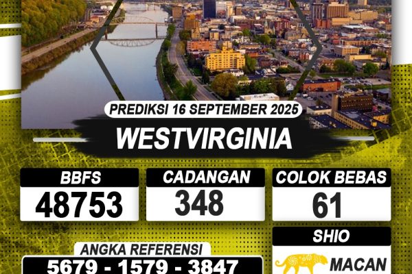 PREDIKSI WESTVIRGINIA 16 SEPTEMBER 2025 | PREDIKSI TOGEL KUNINGTOTO