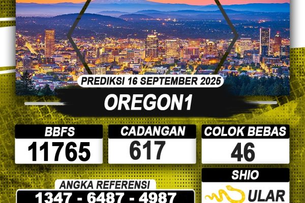 PREDIKSI OREGON1 16 SEPTEMBER 2025 | PREDIKSI TOGEL KUNINGTOTO