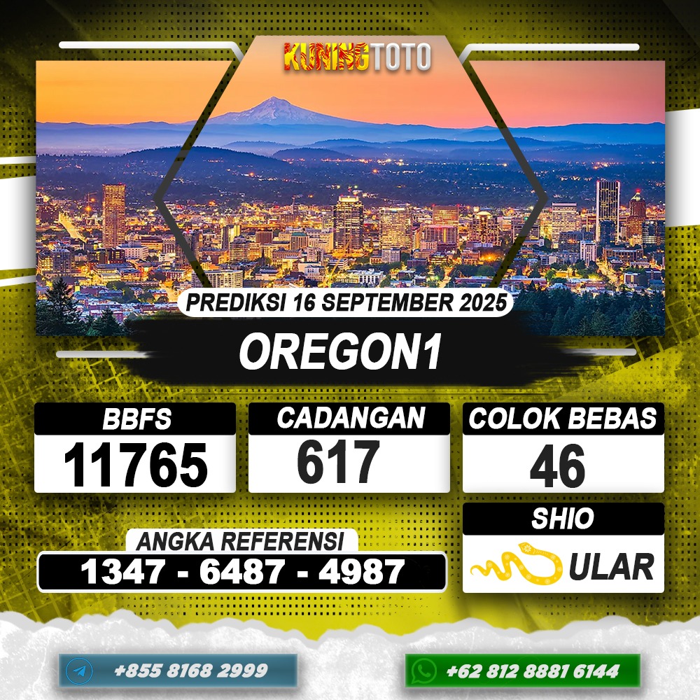 PREDIKSI OREGON1 16 SEPTEMBER 2025 | PREDIKSI TOGEL KUNINGTOTO